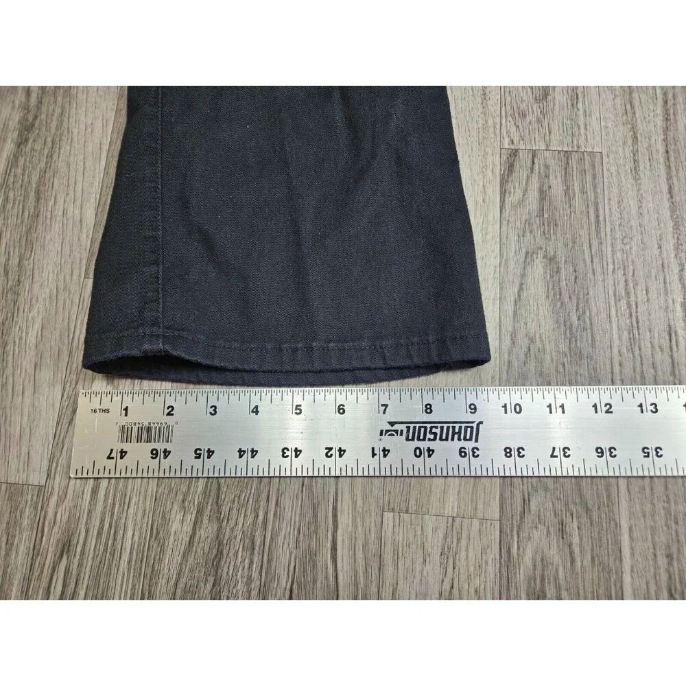 (3/$35) Lee Dungarees Juniors Size 7 Flare Pockets Black Denim Jeans - Picture 11 of 11